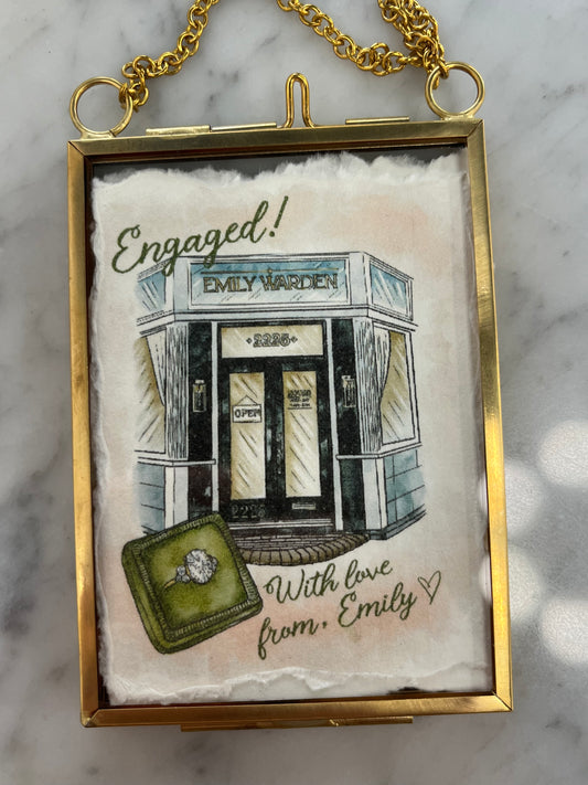 Emily Warden “Engaged” Ornament