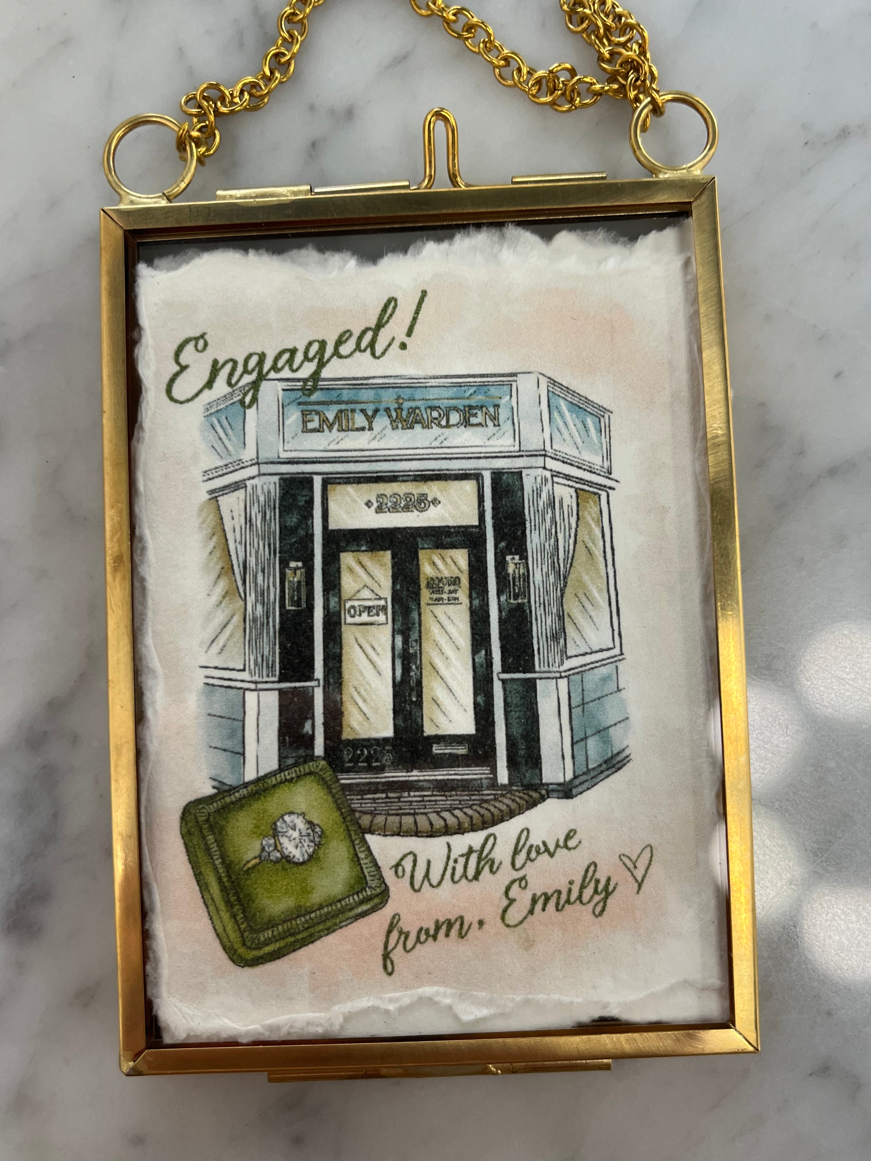Emily Warden “Engaged” Ornament