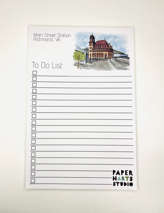 Richmond Notepad - TO DO LIST - Main Street Station