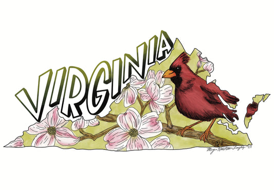 Virginia Dogwood & Cardinal Print