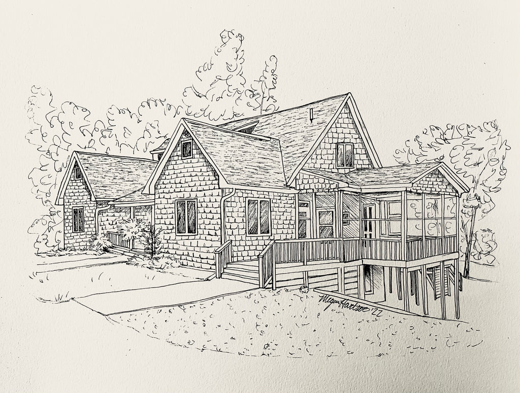 Custom House/Venue Portrait (black and white)