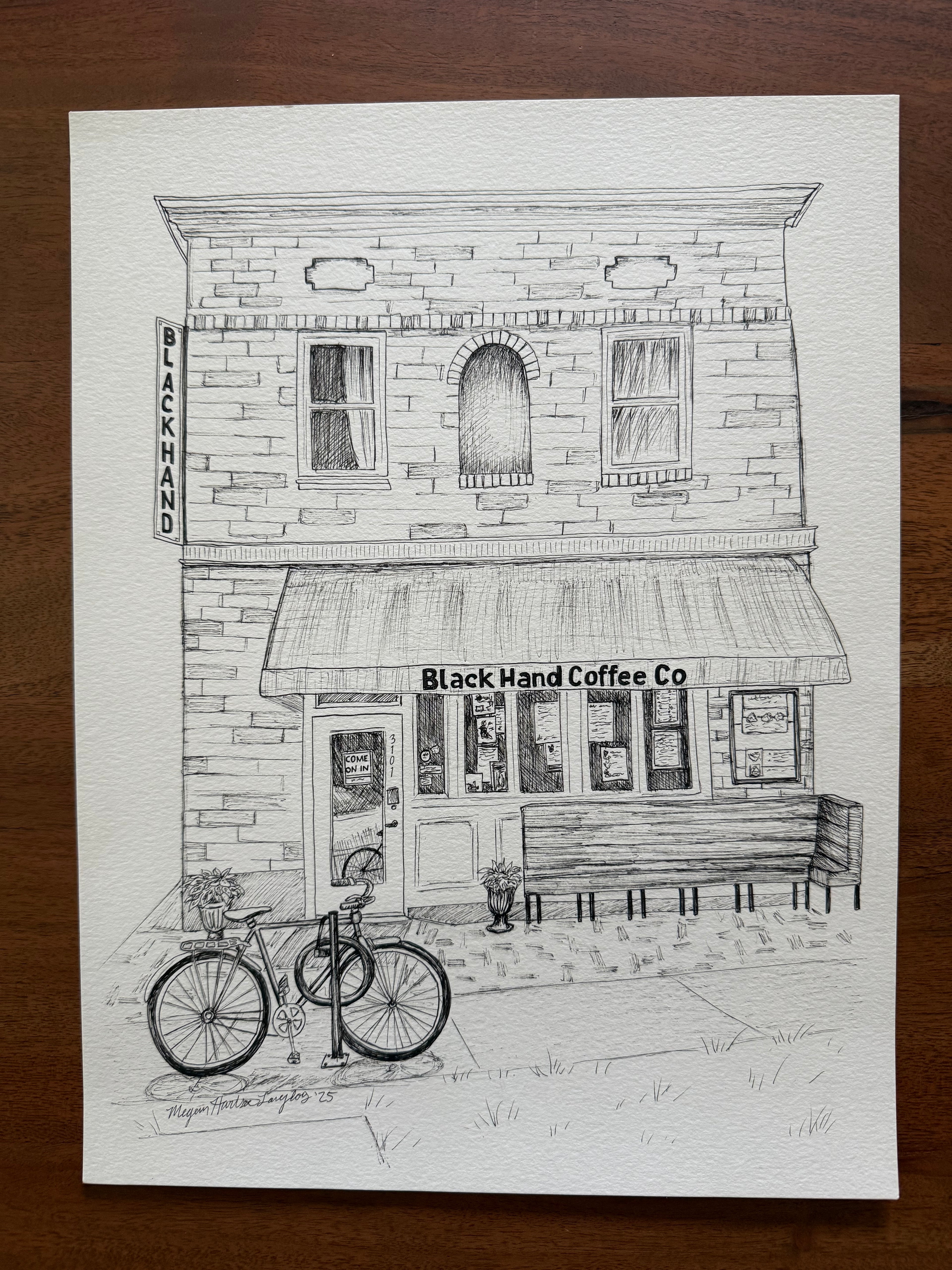 Custom House/Venue Portrait (black and white)