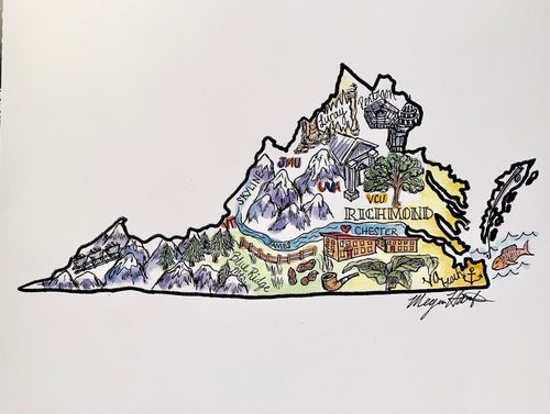 Colored Virginia Print