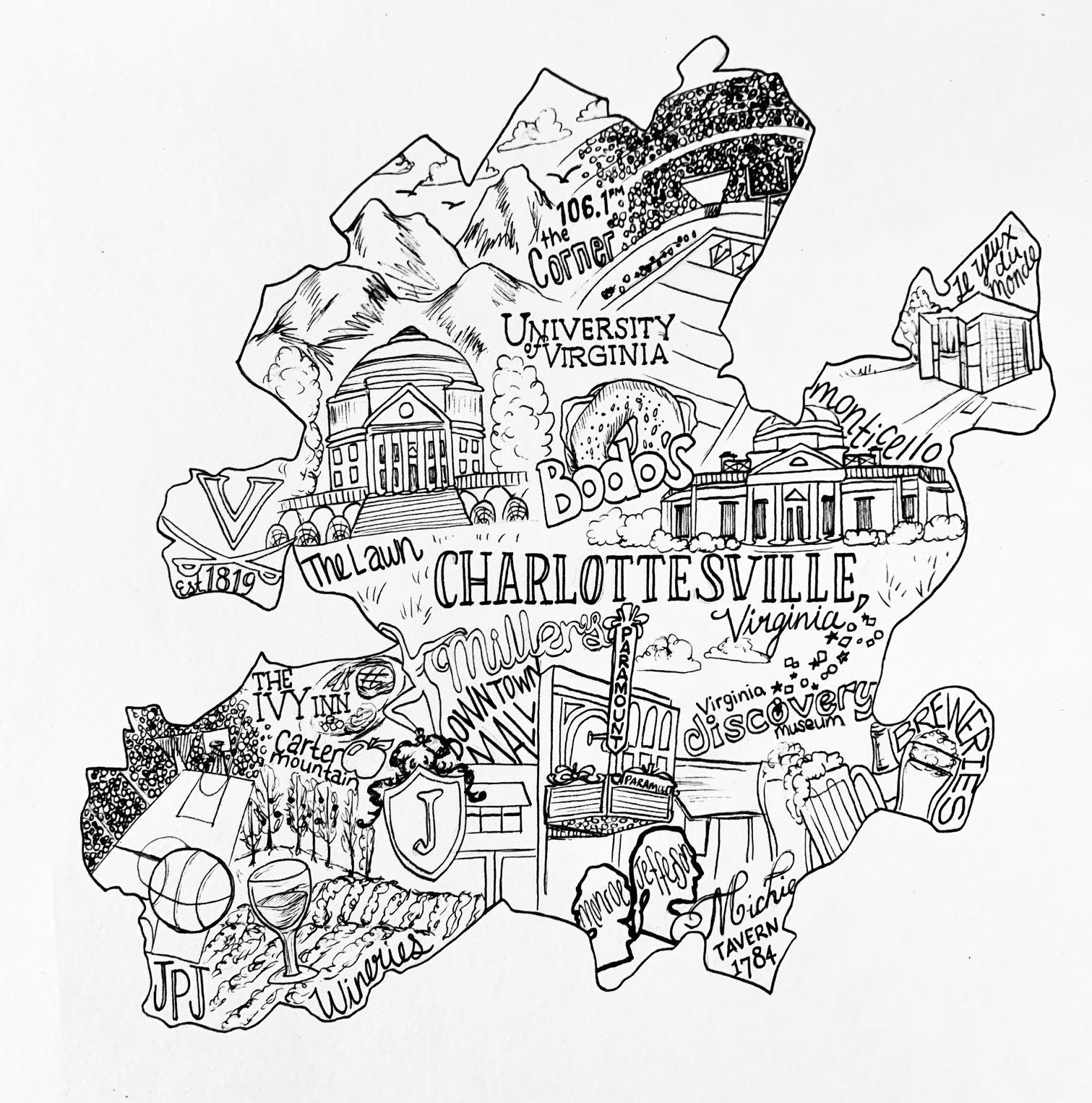 UVA / Charlottesville Map
