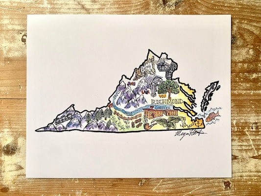 Colored Virginia Print