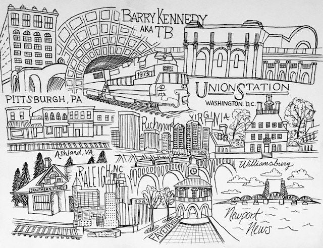 Map of our Lives (Black & White)/ Personal Wedding Gift