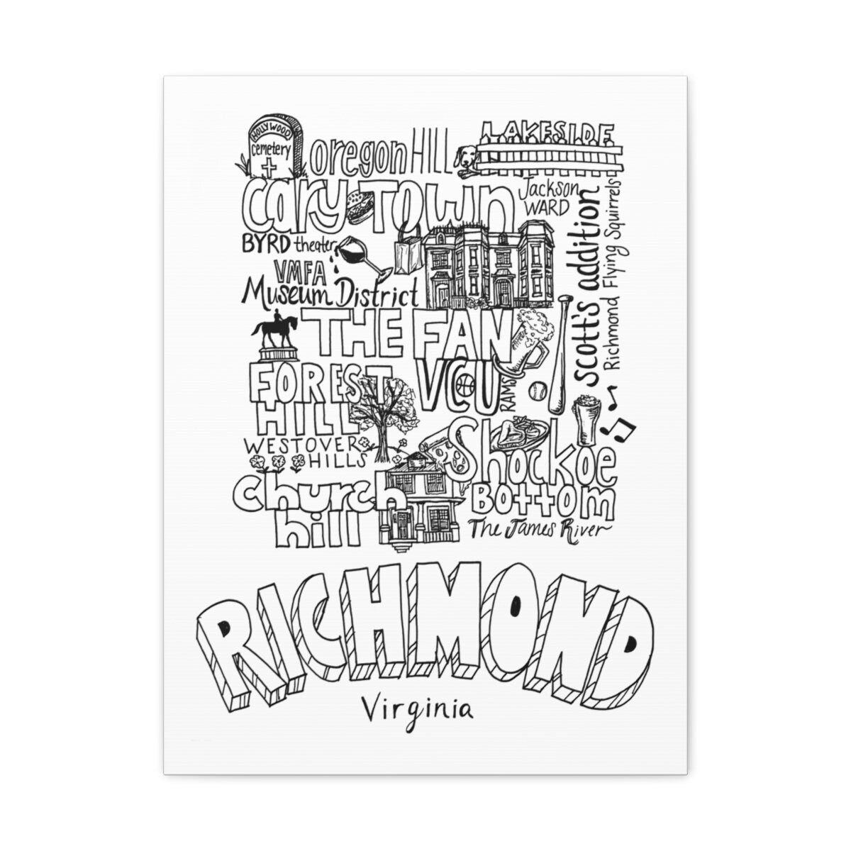 RVA Neighborhoods on Canvas