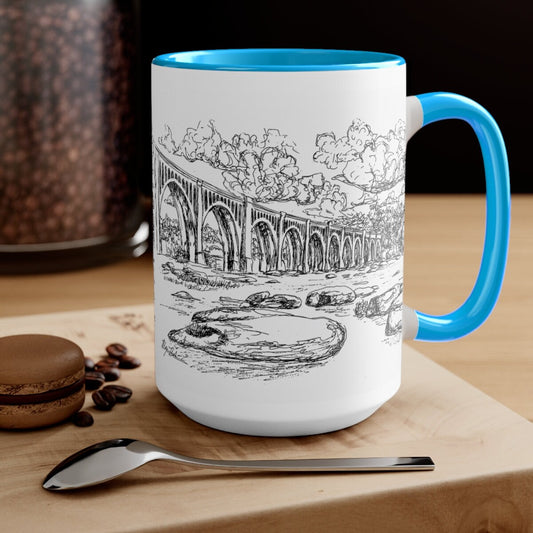 RVA Bridge Two-Tone Coffee Mugs, 15oz