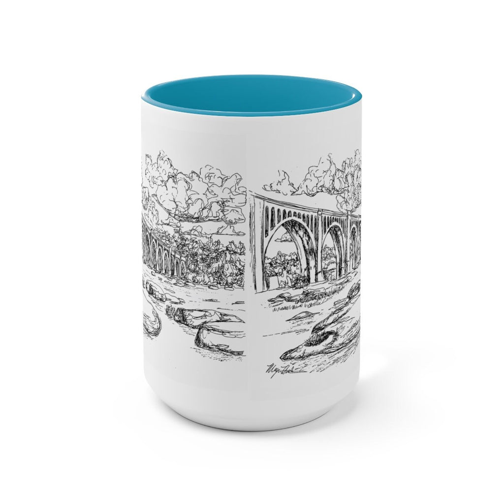RVA Bridge Two-Tone Coffee Mugs, 15oz
