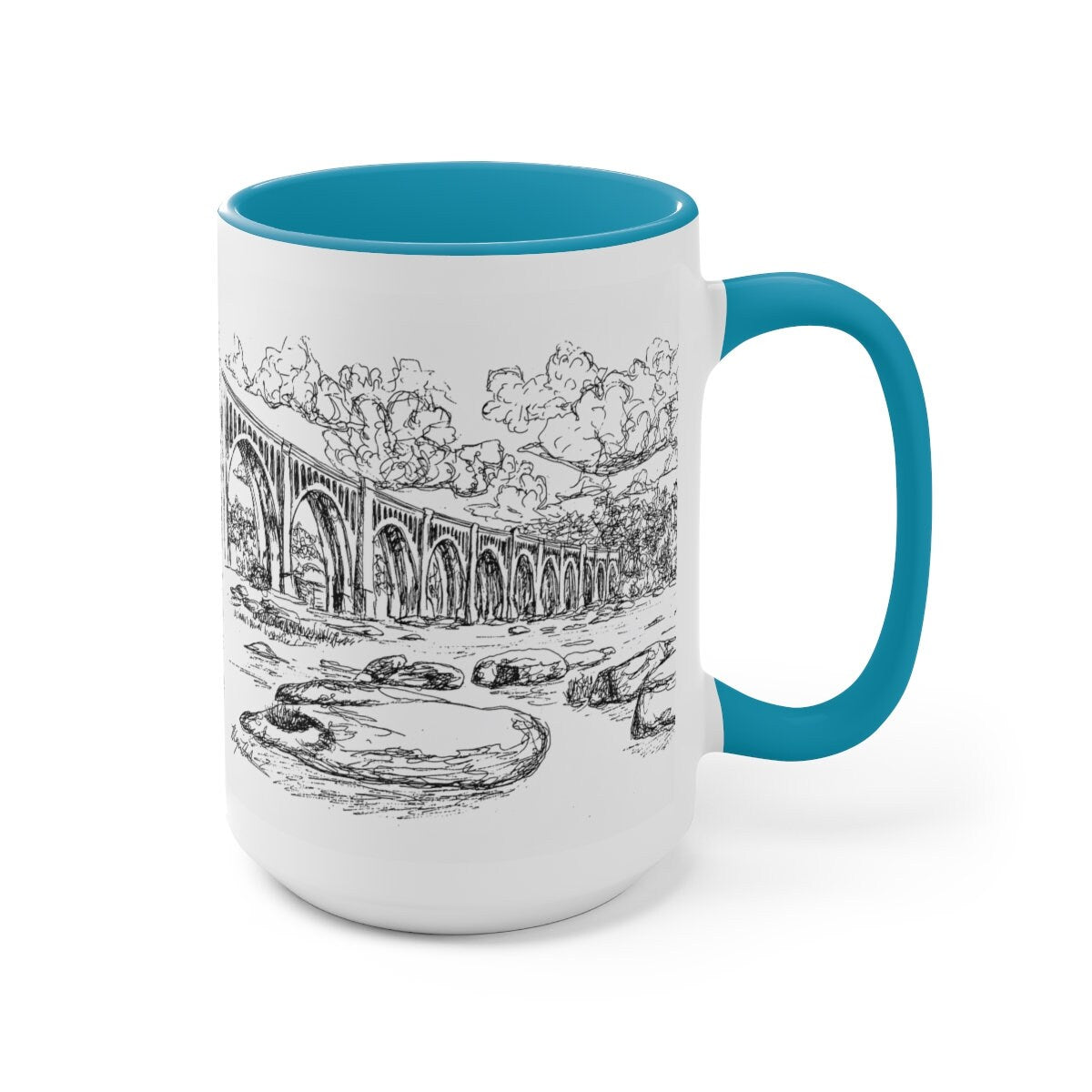 RVA Bridge Two-Tone Coffee Mugs, 15oz