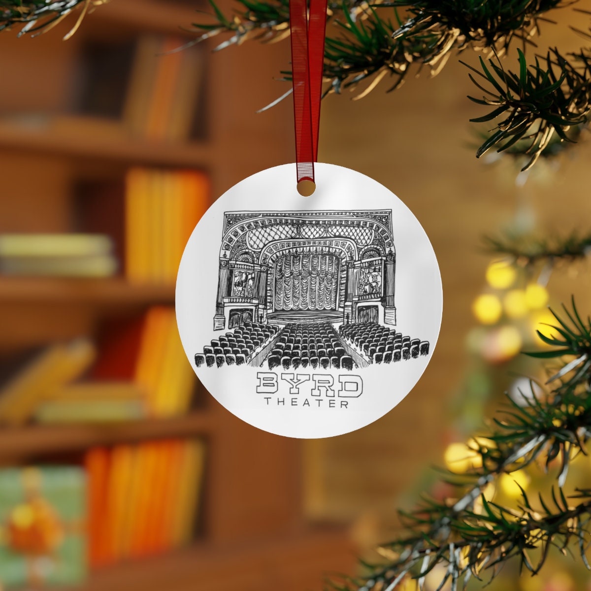 The Byrd Theater Metal Ornament